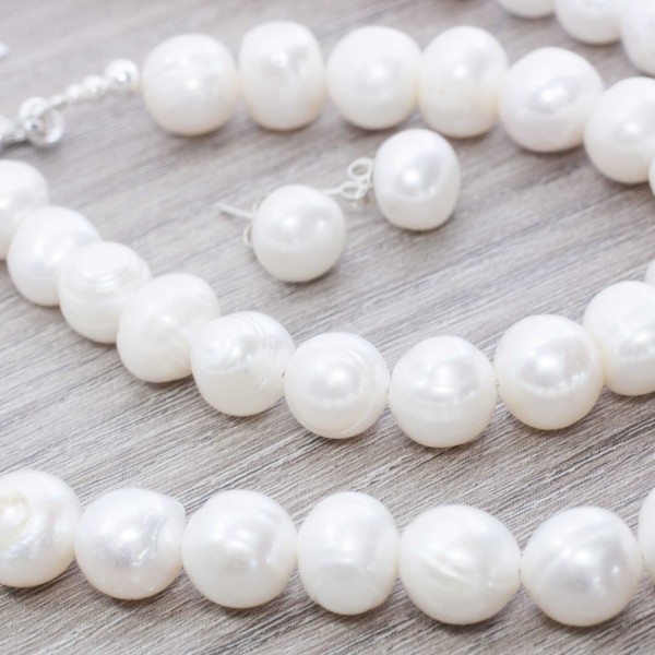 Conjunto perla de agua dulce Plata de Ley 925 - Karissma