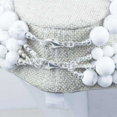 Conjunto howlite Plata de Ley 925