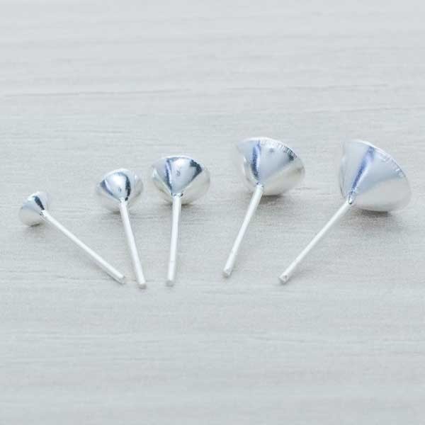 Base pendientes cóncavo Plata de Ley 925