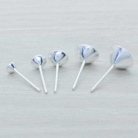 Base pendientes cóncavo Plata de Ley 925