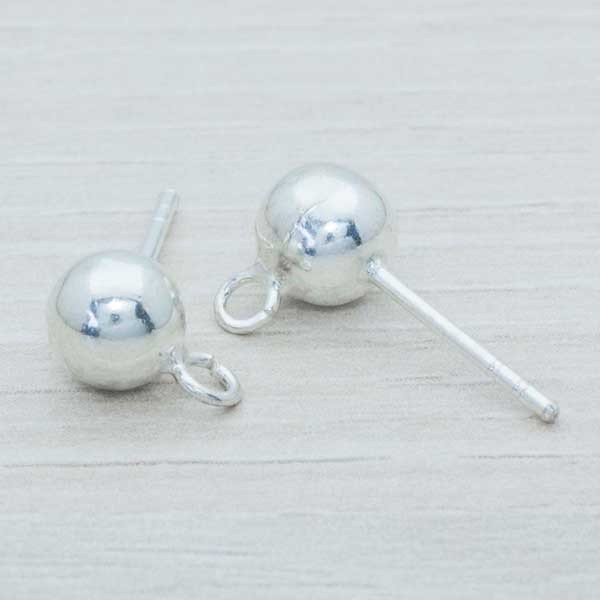 Base pendientes bola Plata de Ley 925