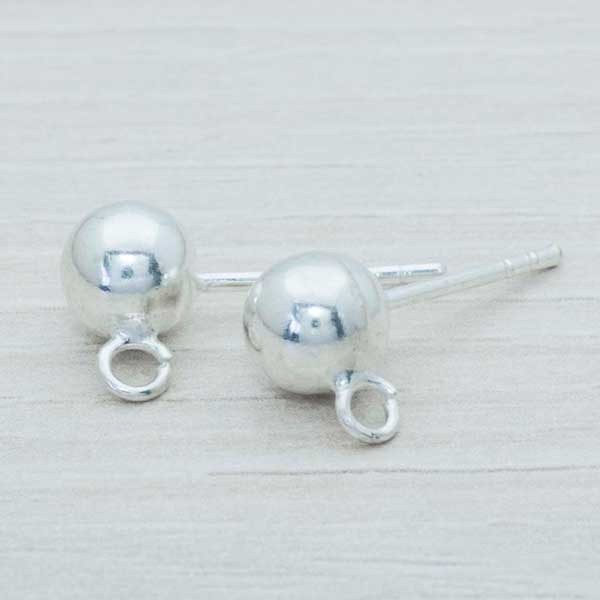 Base pendientes bola Plata de Ley 925