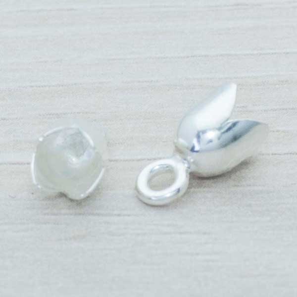 Terminal cordón con arandela Plata de Ley 925