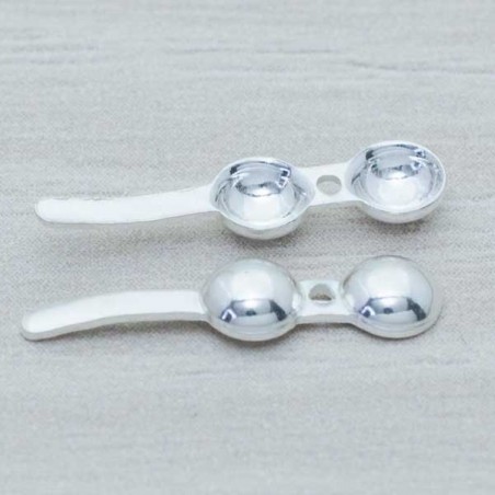 Terminal collar tapanudo N3 Plata de Ley 925