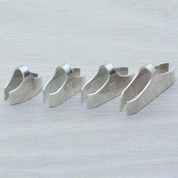 Terminal plano cordón abierto Plata de Ley 925