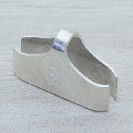 Terminal plano cordón abierto Plata de Ley 925