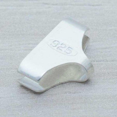 Terminal plano cordón abierto Plata de Ley 925