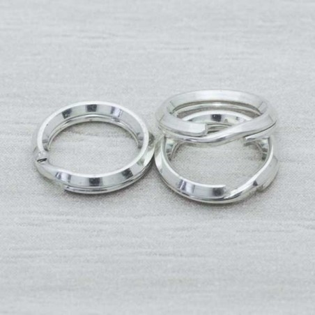 Anilla doble llavero Plata de Ley 925