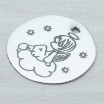 Colgante ángel para grabar Plata de Ley 925