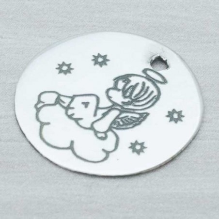 Colgante ángel para grabar Plata de Ley 925