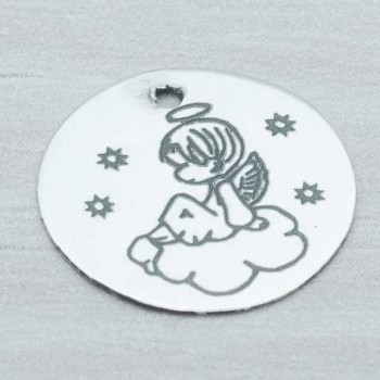 Colgante ángel para grabar Plata de Ley 925 2