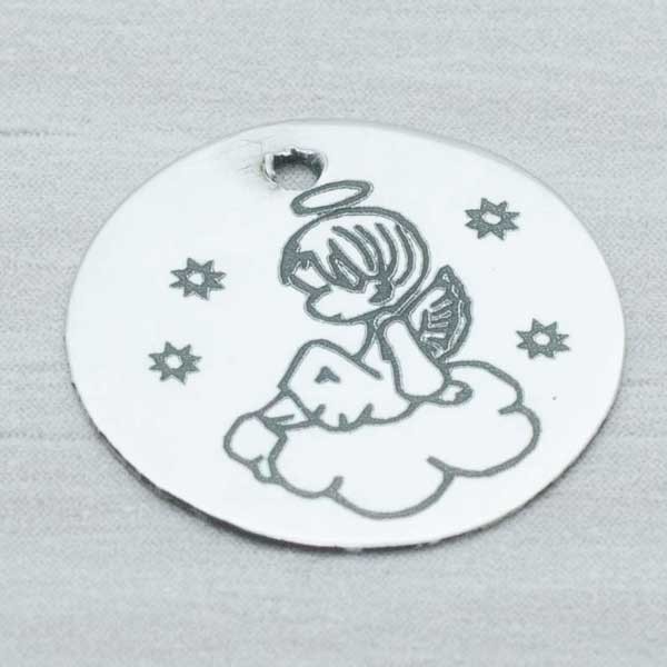 Colgante ángel para grabar Plata de Ley 925