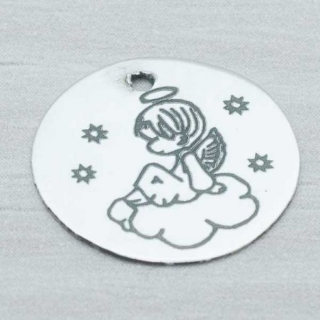 Colgante ángel para grabar Plata de Ley 925