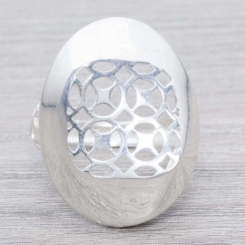 Anillo rejilla Plata de Ley 925