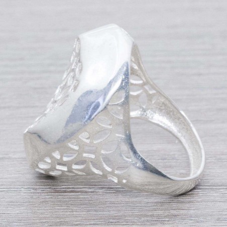 Anillo rejilla Plata de Ley 925