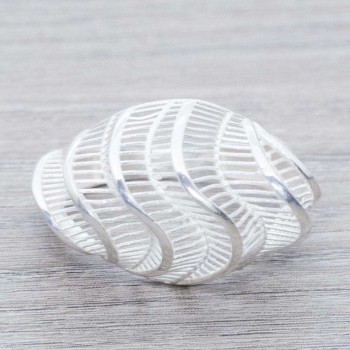 Anillo ondas caladas Plata de Ley 925