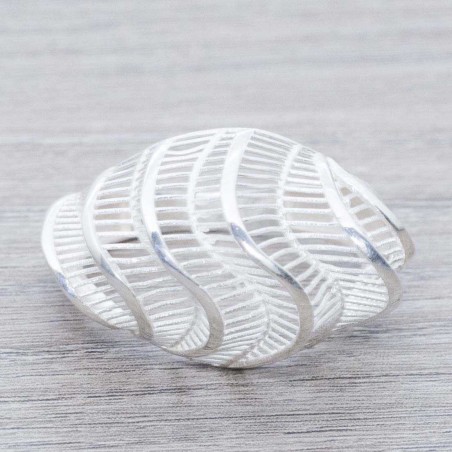 Anillo ondas caladas Plata de Ley 925