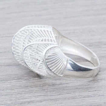 Anillo ondas caladas Plata de Ley 925 2