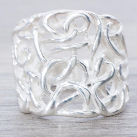 Anillo entrelazado Plata de Ley 925