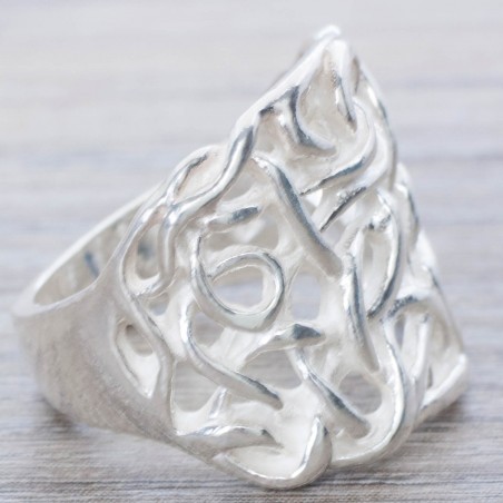Anillo entrelazado Plata de Ley 925