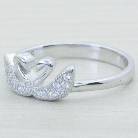 Anillo doble cisne Plata de Ley 925