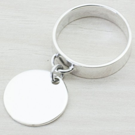 Anillo con medalla Plata de Ley 925