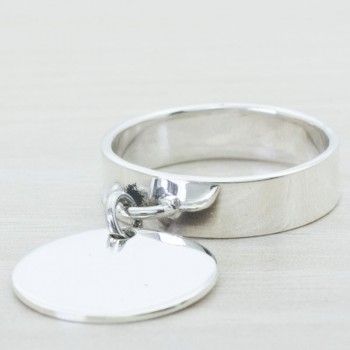 Anillo con medalla Plata de Ley 925