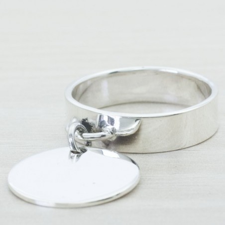 Anillo con medalla Plata de Ley 925