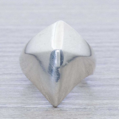 Anillo cruz bombé Plata de Ley 925