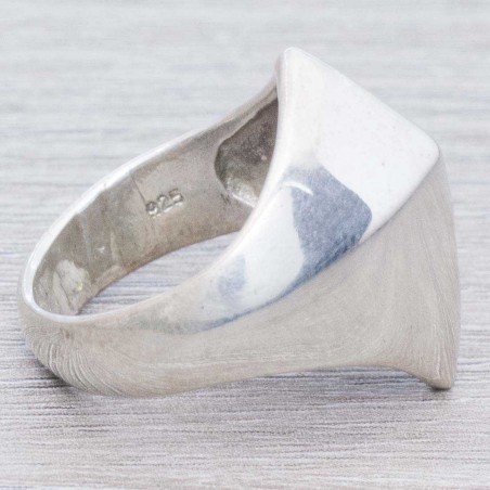 Anillo cruz bombé Plata de Ley 925