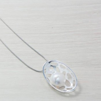 Collar diseño oval Plata de Ley 925 2