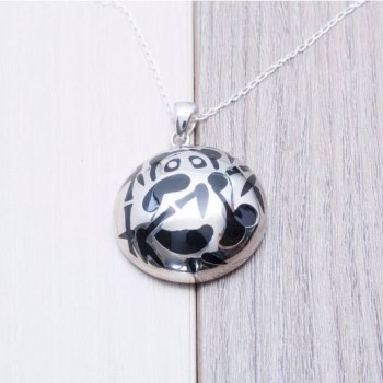 Collar esmaltado redondo Plata de Ley 925