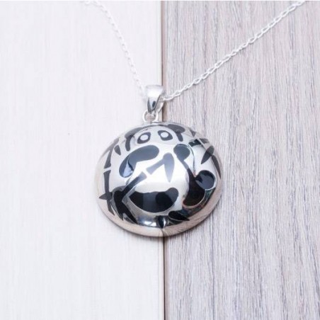 Collar esmaltado redondo Plata de Ley 925