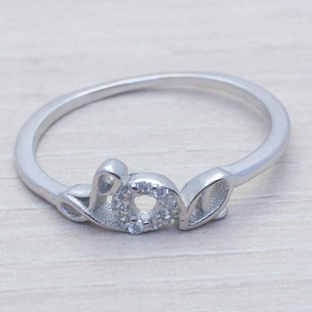 Anillo love amor con circonita Plata de Ley 925