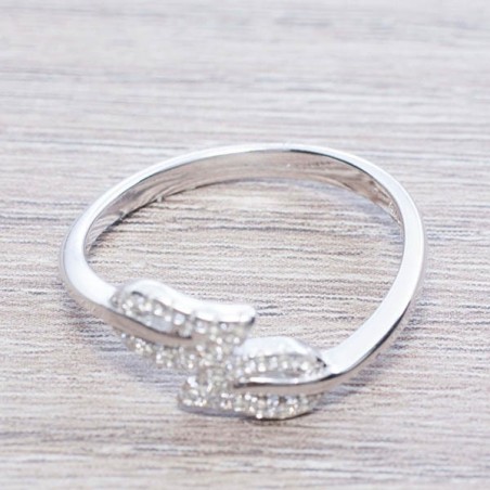 Anillo doble hoja Plata de Ley