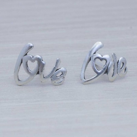Pendientes letras Love Plata de Ley 925