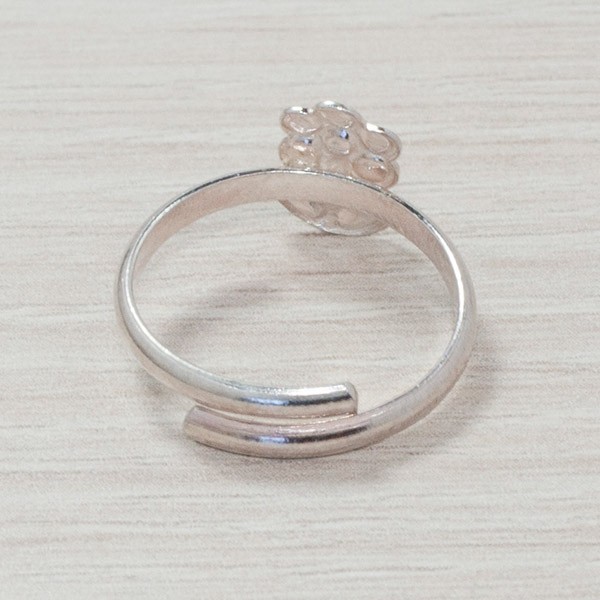 Anillo esmaltado flor Plata de Ley 925