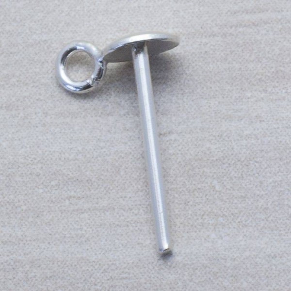 Base de pendiente redondo en Plata de Ley 925