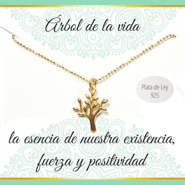 Collar con mensaje árbol
